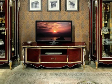 689 - Low wooden TV cabinet with doors by SCAPPINI & C - view 2